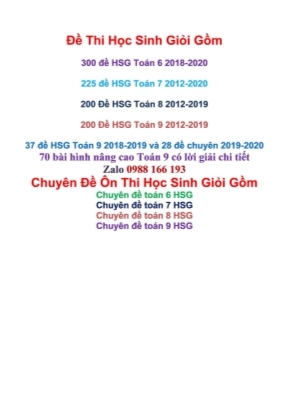 Chuyên đề ôn thi học sinh giỏi Toán 7 Tỉ lệ thức
